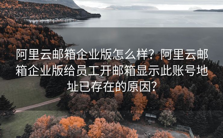 阿里云邮箱企业版怎么样？阿里云邮箱企业版给员工开邮箱显示此账号地址已存在的原因？