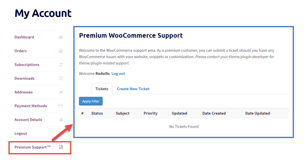 WooCommerce 教程：在我的帐户页面添加新的 “标签”