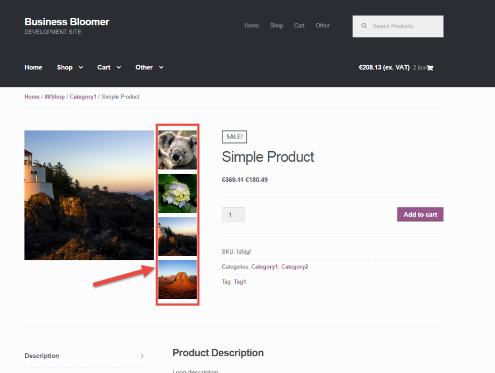 WooCommerce 教程：垂直显示产品库（单个产品页面）