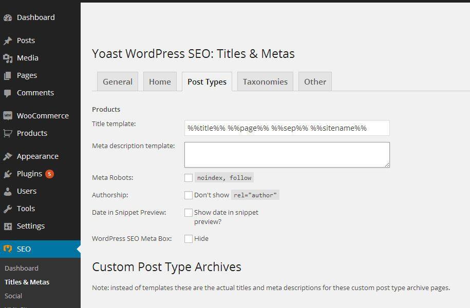 WooCommerce 和 Yoast SEO 插件：标题和元模板