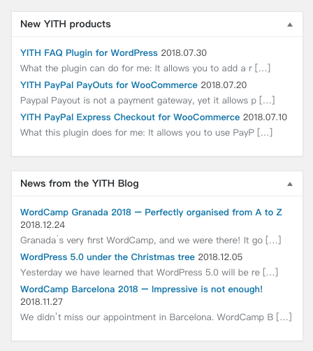 如何删除 YITH WooCommerce 插件的后台 News 新闻小工具