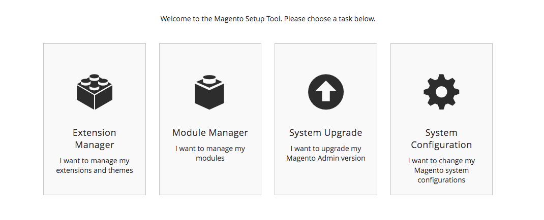 Magento Web Setup Wizard