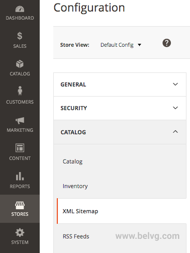 catalog xml sitemap