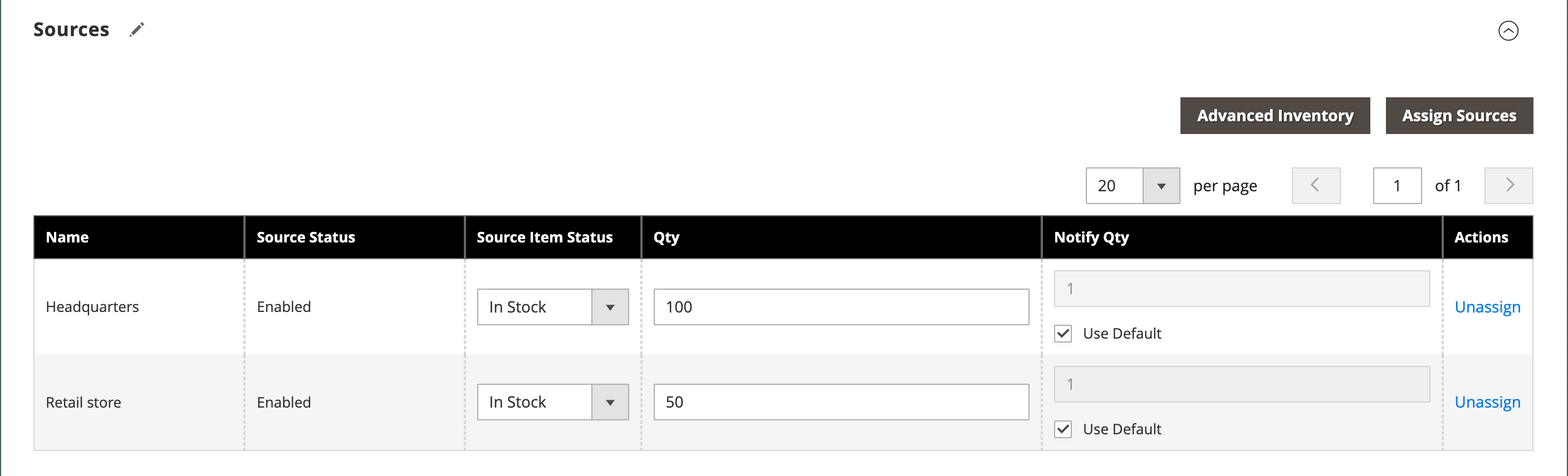 magento2产品设置 - 来源