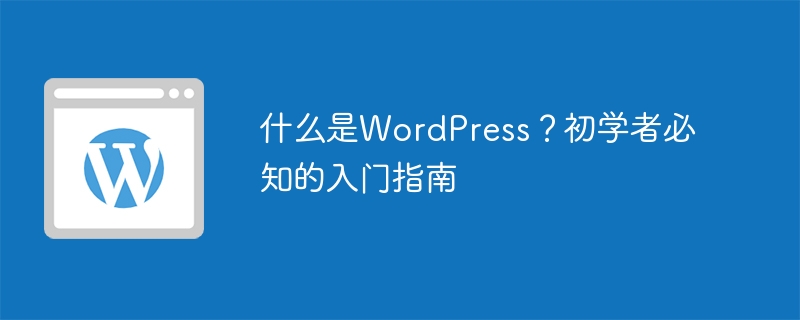 什么是WordPress？初学者必知的入门指南