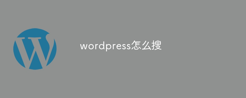 wordpress怎么搜