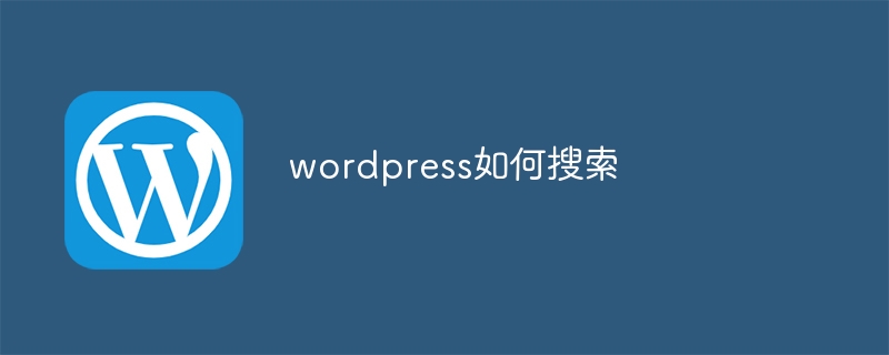 wordpress如何搜索