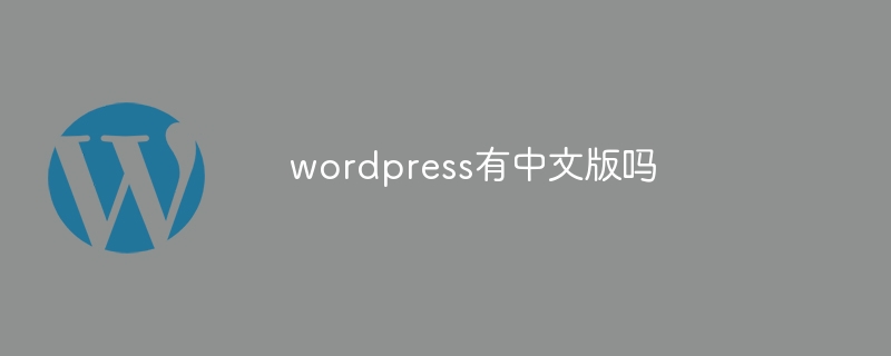 wordpress有中文版吗