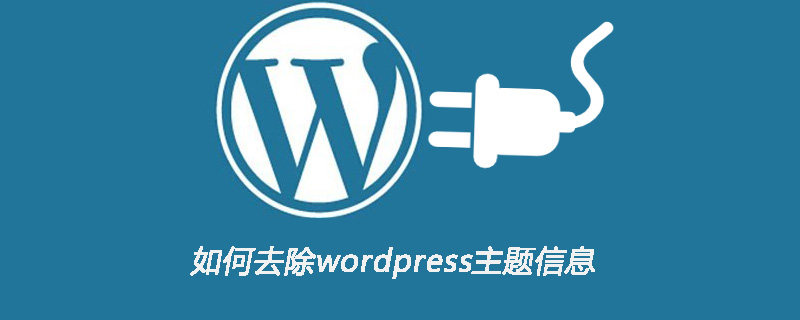 如何去除wordpress主题信息