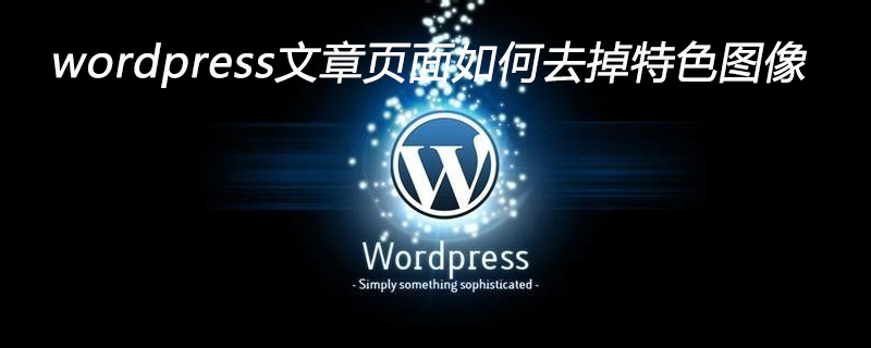 wordpress文章页面如何去掉特色图像