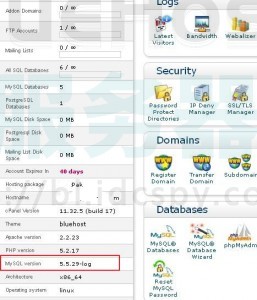 查看BlueHost主机的MySQL数据库版本教程