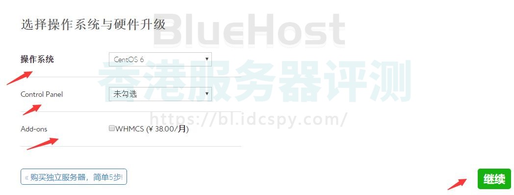 BlueHost VPS配置选择