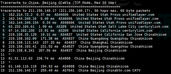 Bluehost美国SSD服务器随机回程路由测试