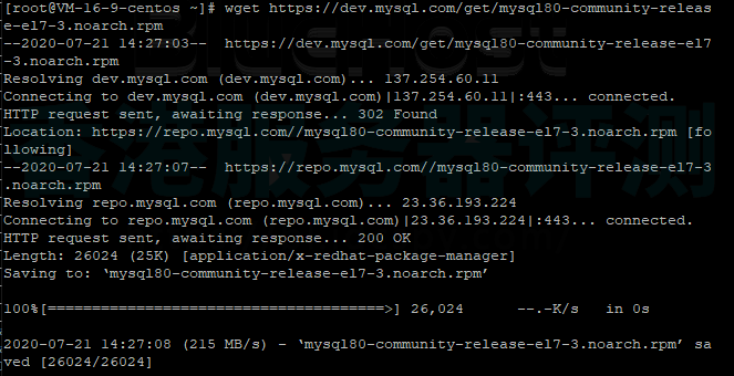 CentOS7上安装MySQL