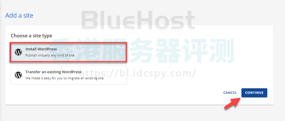 BlueHost主机安装WordPres