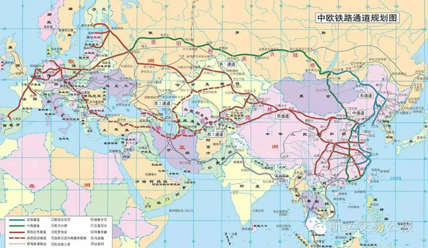 2022年中欧班列线路图（中欧班列主要线路有哪些）