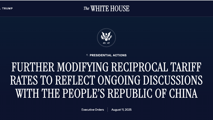 定了！特朗普签署行政令，中美关税再次延期90天！