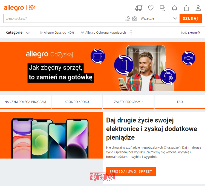 Allegro推出二手电子产品交易渠道